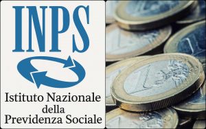 Collage logo INPS e monete euro